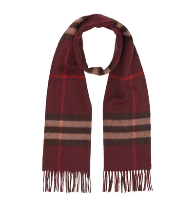 Shop Burberry The Classic Check Scarf In Red