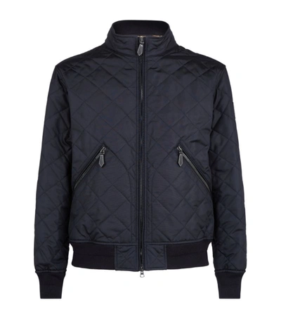 Shop Burberry Quilted Bomber Jacket