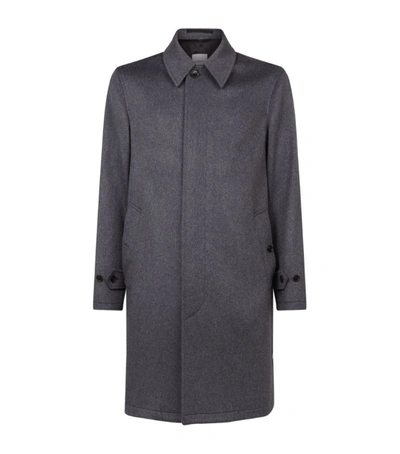 Shop Burberry Cashmere-wool Single-breasted Coat In Grey