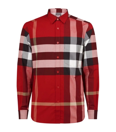 Shop Burberry Check Print Shirt