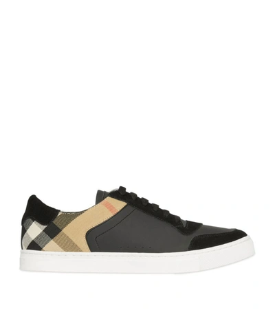 Shop Burberry House Check Low-top Sneakers In Black