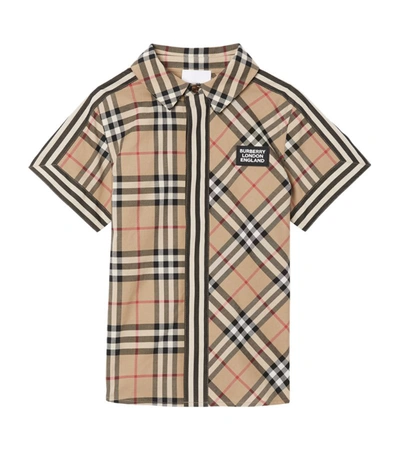 Shop Burberry Kids Short-sleeved Vintage Check Shirt (3-12 Years) In Pattern