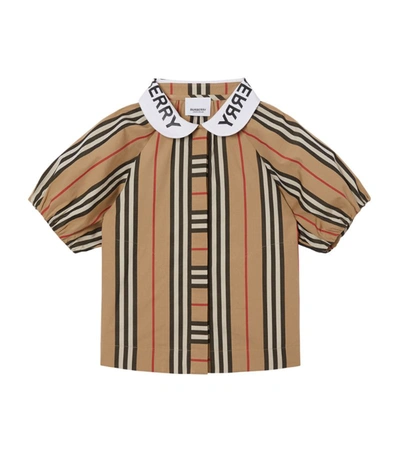 Shop Burberry Kids Vintage Stripe Shirt