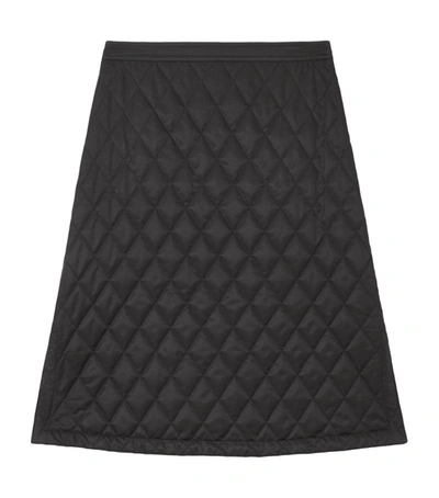 Shop Burberry Diamond-quilted Skirt