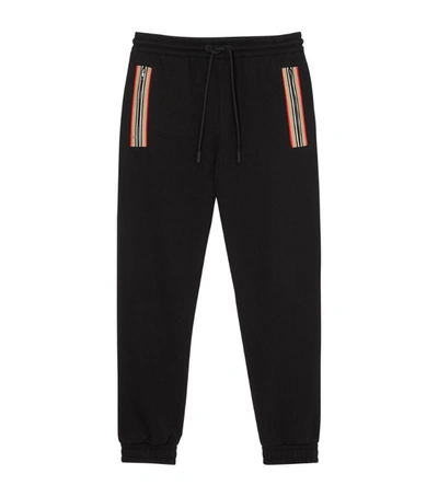 Shop Burberry Icon-stripe Track Pants In Black