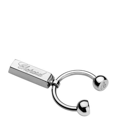 Shop Chopard Stainless Steel Lingot Keyring In Silver