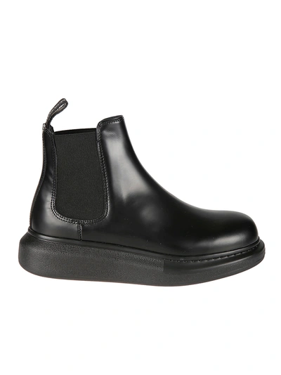 Shop Alexander Mcqueen Elastic Sided Ankle Boots In Black