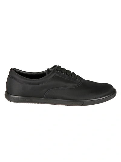 Shop Prada Classic Sneakers In Black