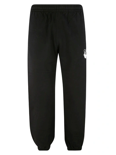 Shop Off-white Marker Shorten Sweatpants In Black/fuchsia