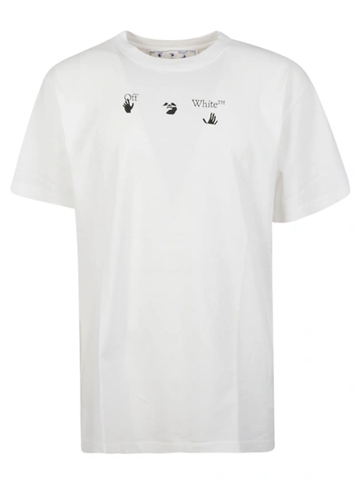 Shop Off-white Peace World Wide Slim T-shirt In White/green