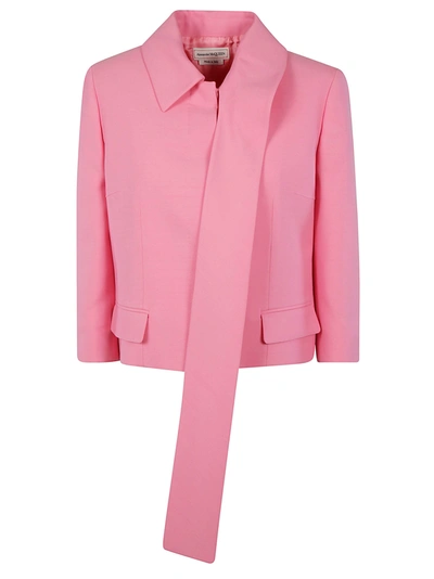 Shop Alexander Mcqueen Boxy Tailored Jacket In Betony Pink