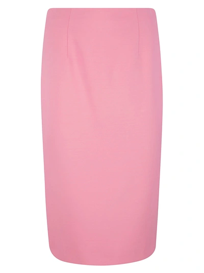 Shop Alexander Mcqueen Rear Zipped Skirt In Betony Pink