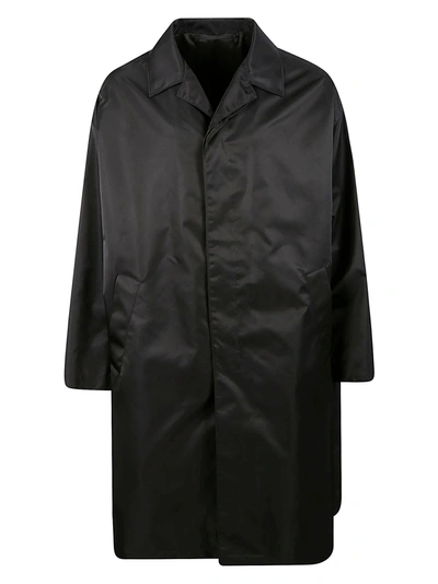Shop Prada Classic Plain Raincoat In Black