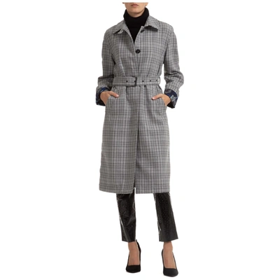 Shop Msgm Lalle Coats In Grigio