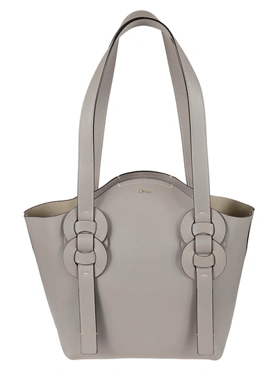 Shop Chloé Darryl Tote In Stormy Grey