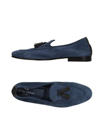 Shop Andrea Ventura Firenze Loafers In Blue