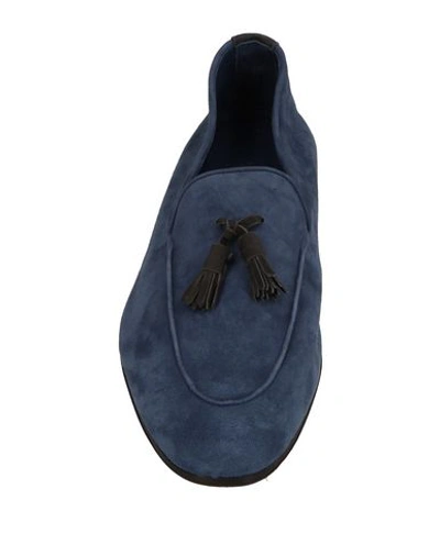 Shop Andrea Ventura Firenze Loafers In Blue