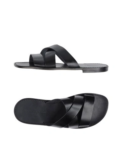 Shop L'artigiano Del Cuoio Man Sandals Black Size 9 Calfskin