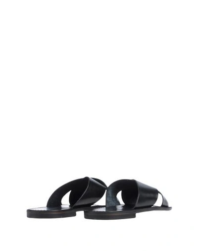 Shop L'artigiano Del Cuoio Man Sandals Black Size 9 Calfskin