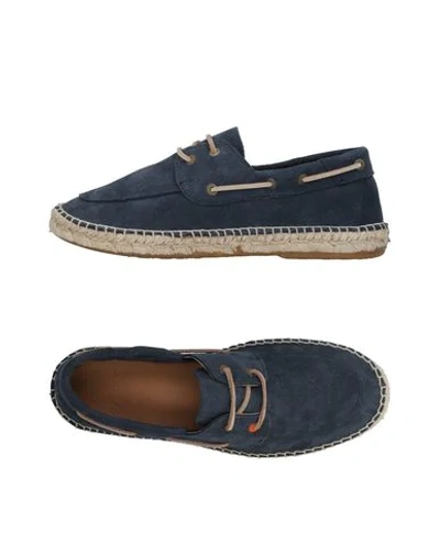 Shop Abarca Man Espadrilles Midnight Blue Size 8 Leather