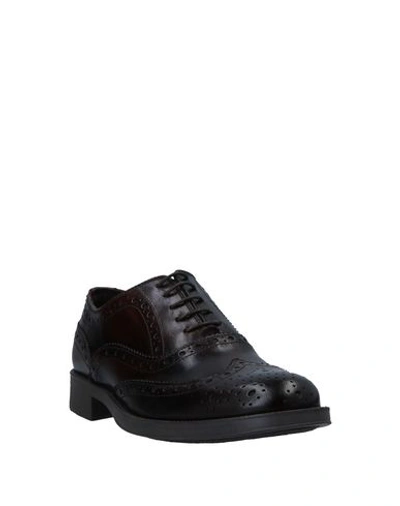 Shop L&g Laced Shoes In Dark Brown
