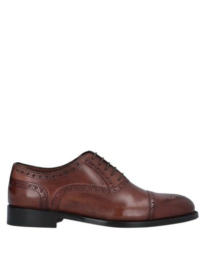 Shop Alexander Trend Laced Shoes In Brown