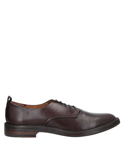 Shop Buttero Lace-up Shoes In Dark Brown