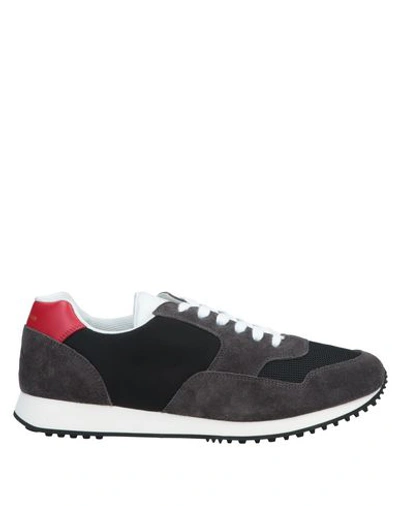Shop Carshoe Man Sneakers Black Size 7.5 Leather, Textile Fibers