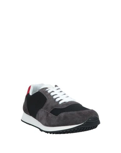 Shop Carshoe Man Sneakers Black Size 7.5 Leather, Textile Fibers