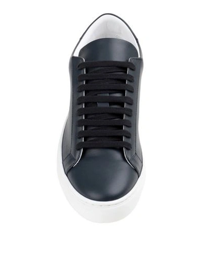 Shop Stefano Bonfiglioli B05 Man Sneakers Midnight Blue Size 11 Soft Leather
