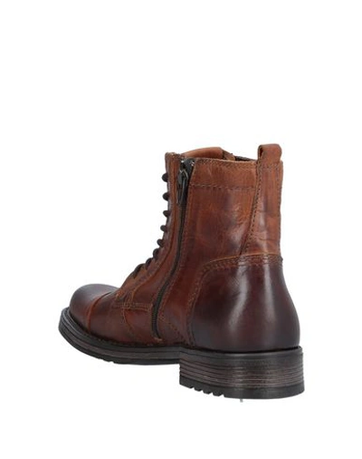 Shop Jack & Jones Man Ankle Boots Brown Size 9 Bovine Leather, Soft Leather