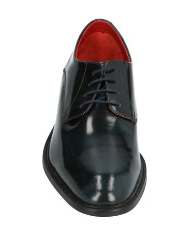 Shop Base London Man Lace-up Shoes Midnight Blue Size 11 Soft Leather