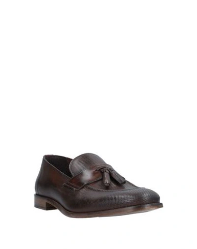 Shop Domenico Tagliente Loafers In Dark Brown