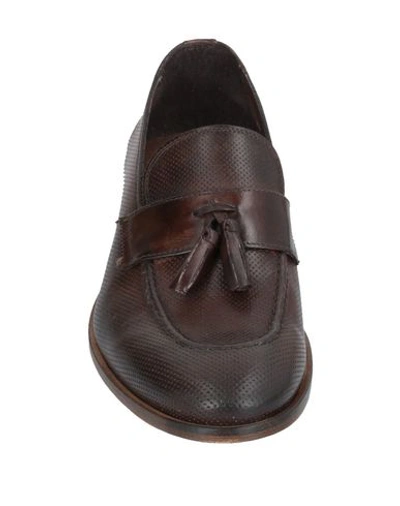 Shop Domenico Tagliente Loafers In Dark Brown