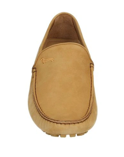Shop Harmont & Blaine Man Loafers Camel Size 8.5 Soft Leather In Beige