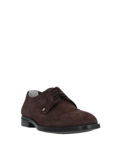 Shop Aldo Brué Lace-up Shoes In Dark Brown