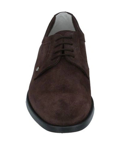 Shop Aldo Brué Lace-up Shoes In Dark Brown