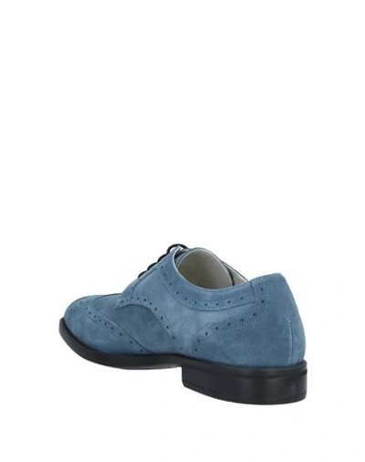 Shop Aldo Brué Laced Shoes In Slate Blue