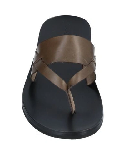 Shop Boemos Toe Strap Sandals In Military Green
