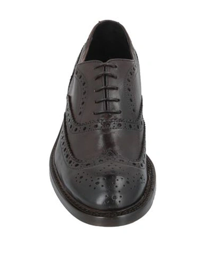 Shop Domenico Tagliente Lace-up Shoes In Dark Brown