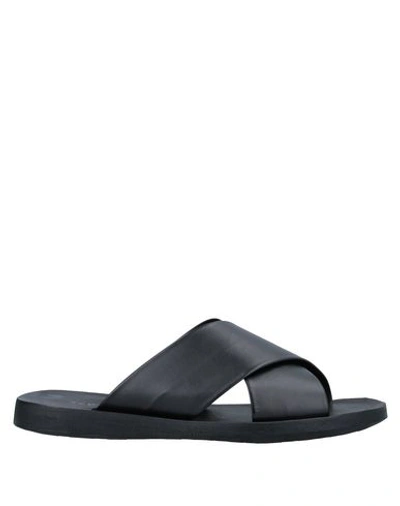 Shop Bagatt Man Sandals Black Size 8 Soft Leather