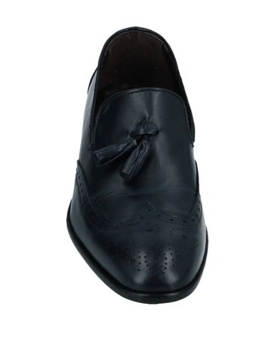 Shop Alessandro Gilles Loafers In Dark Blue