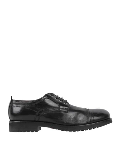 Shop Jp/david Man Lace-up Shoes Black Size 8 Soft Leather