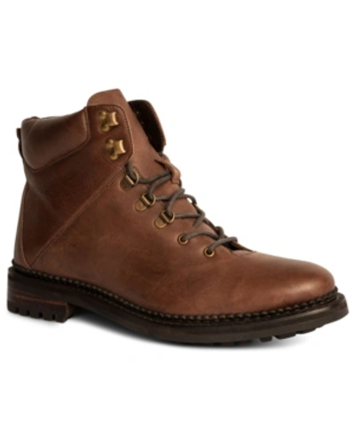 Shop Anthony Veer Rockefeller Men's Leather Hiking Boots In Chocolate