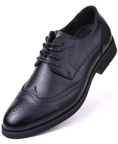 Shop Mio Marino Men's Speckled Wingtip Dress Shoes Men's Shoes In Black