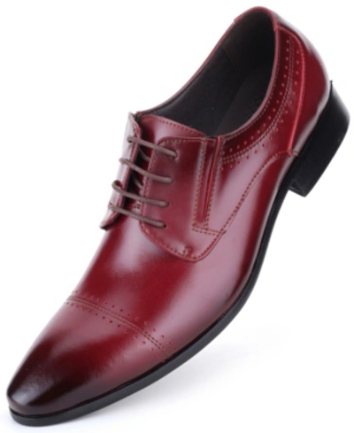 Shop Mio Marino Men's Polish Oxford Shoes Men's Shoes In Burgundy