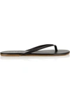Tkees Liners Matte-leather Flip Flops In Black