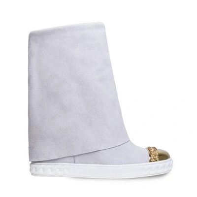 Shop Casadei Sneaker In White-gold