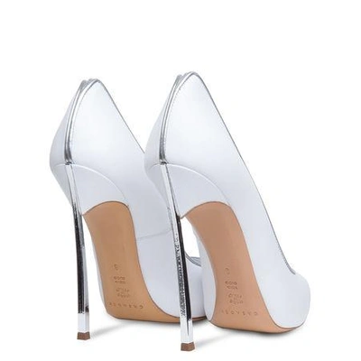 Shop Casadei Blade In White-silver