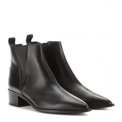 Acne Studios Jensen Leather Ankle Boots In Llack